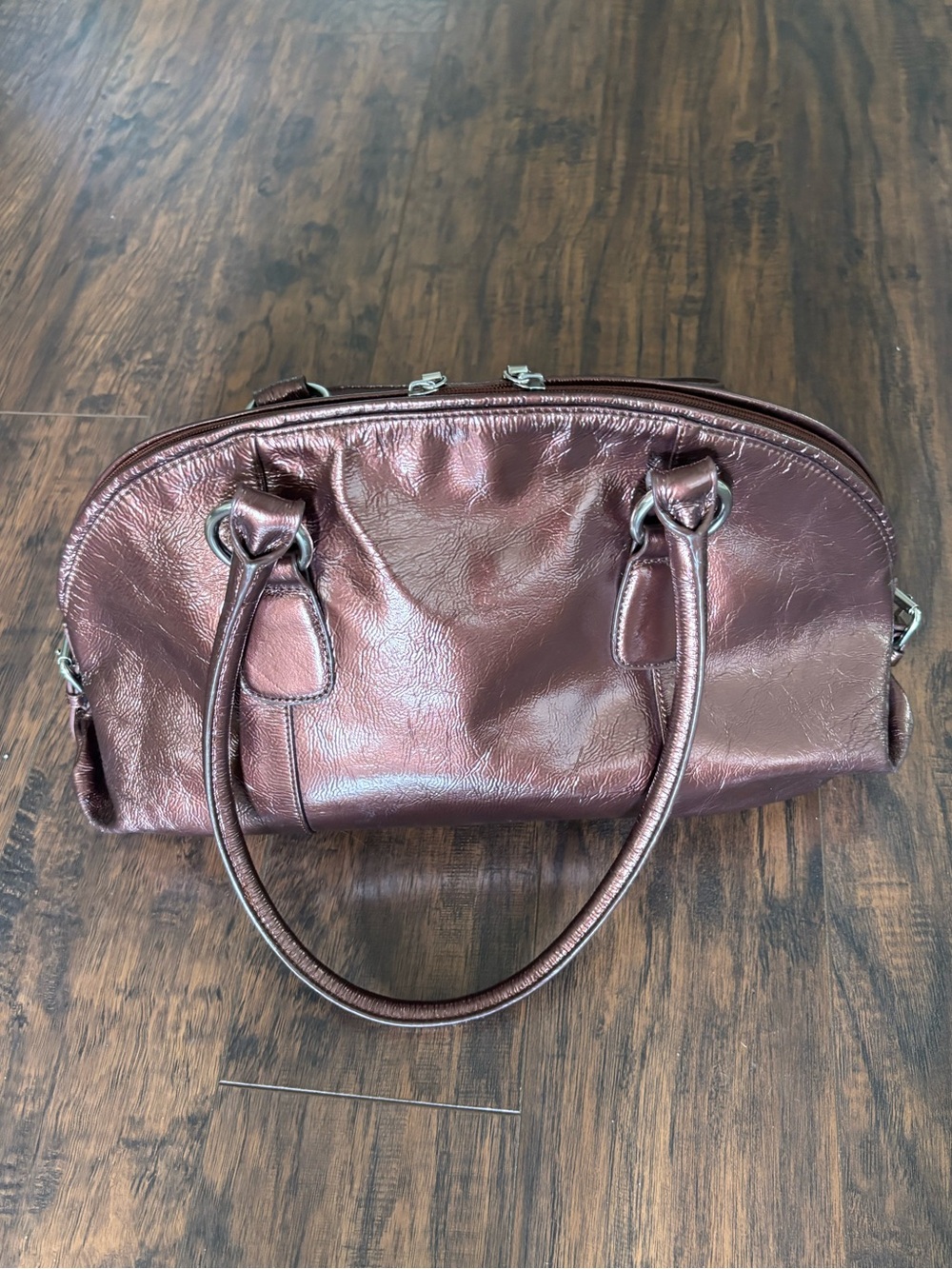 Hobo International Vintage Bronze Metallic Leather Tote Bag - EUC